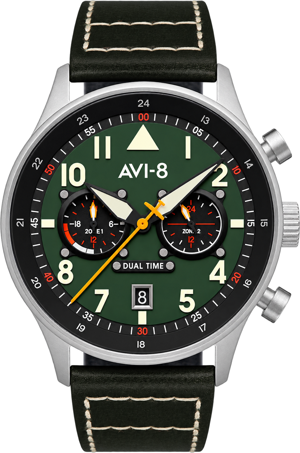 Hawker Hurricane Carey Dual Time Pilot Watch グリーンダイヤル